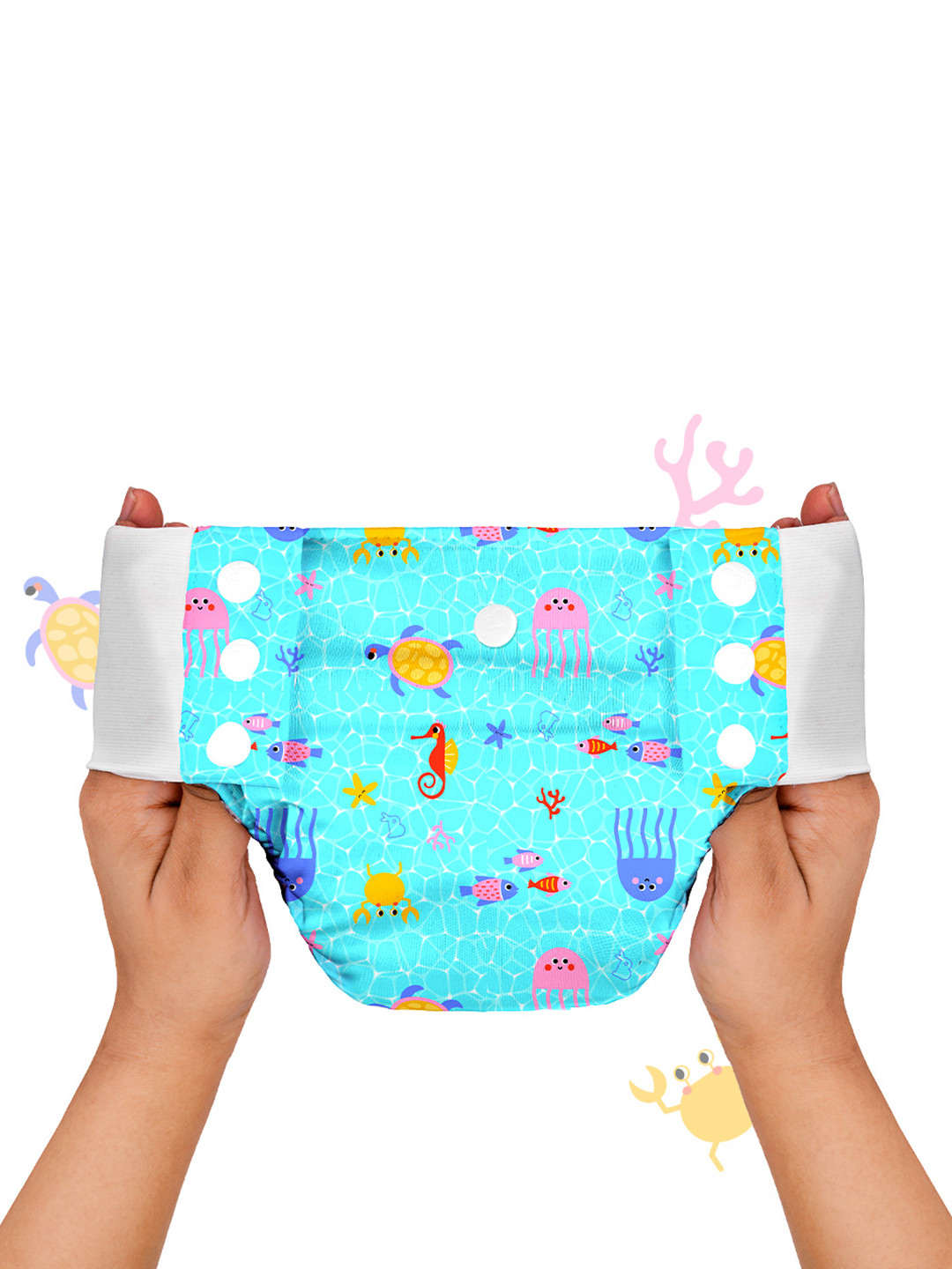 SuperBottoms Washable & Reusable UNO Cotton Cloth Diaper Pants with Pad