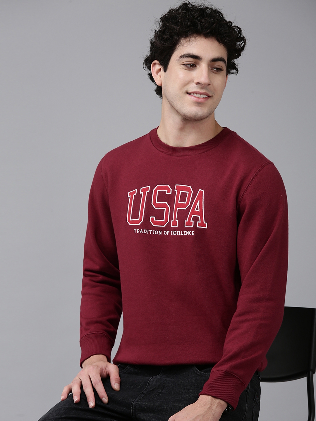 Buy U.S. Polo Assn. Brand Logo Embroidered Sweatshirt Sweatshirts for Men 30426447 Myntra