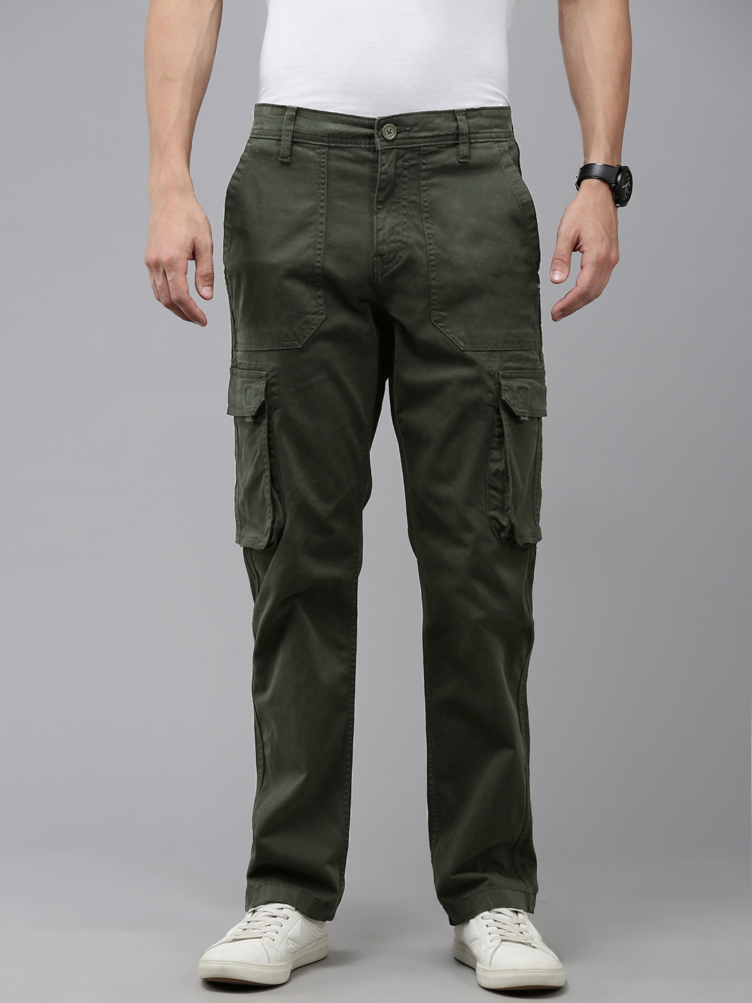 Buy U.S. Polo Assn. Denim Co. Men Slim Fit Cargos Trousers - Trousers for  Men 30426550 | Myntra