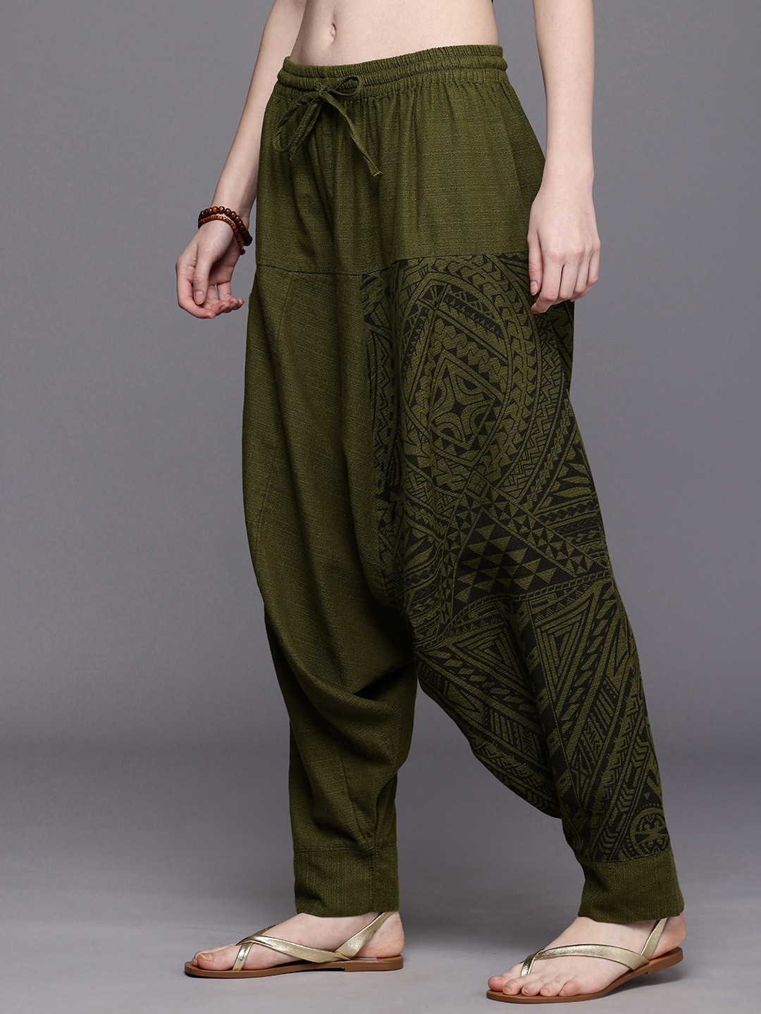The Veshti Company Printed Loose Fit Pure Cotton Harem Pants
