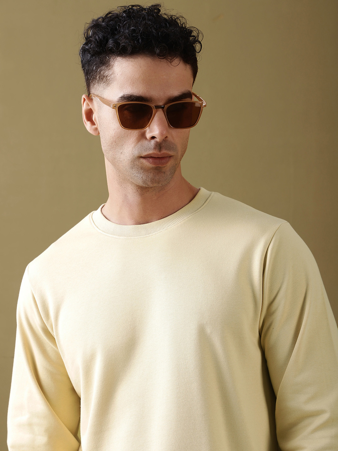 DILLINGER Men Solid Ultra Soft Drapey Cotton T-Shirt