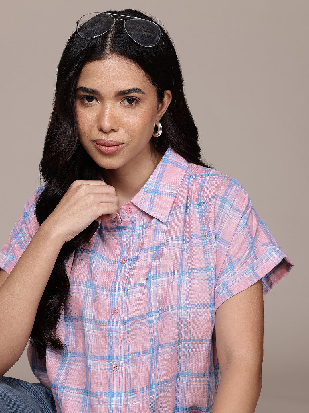 Nautica Checked Extended Sleeves Cotton Shirt