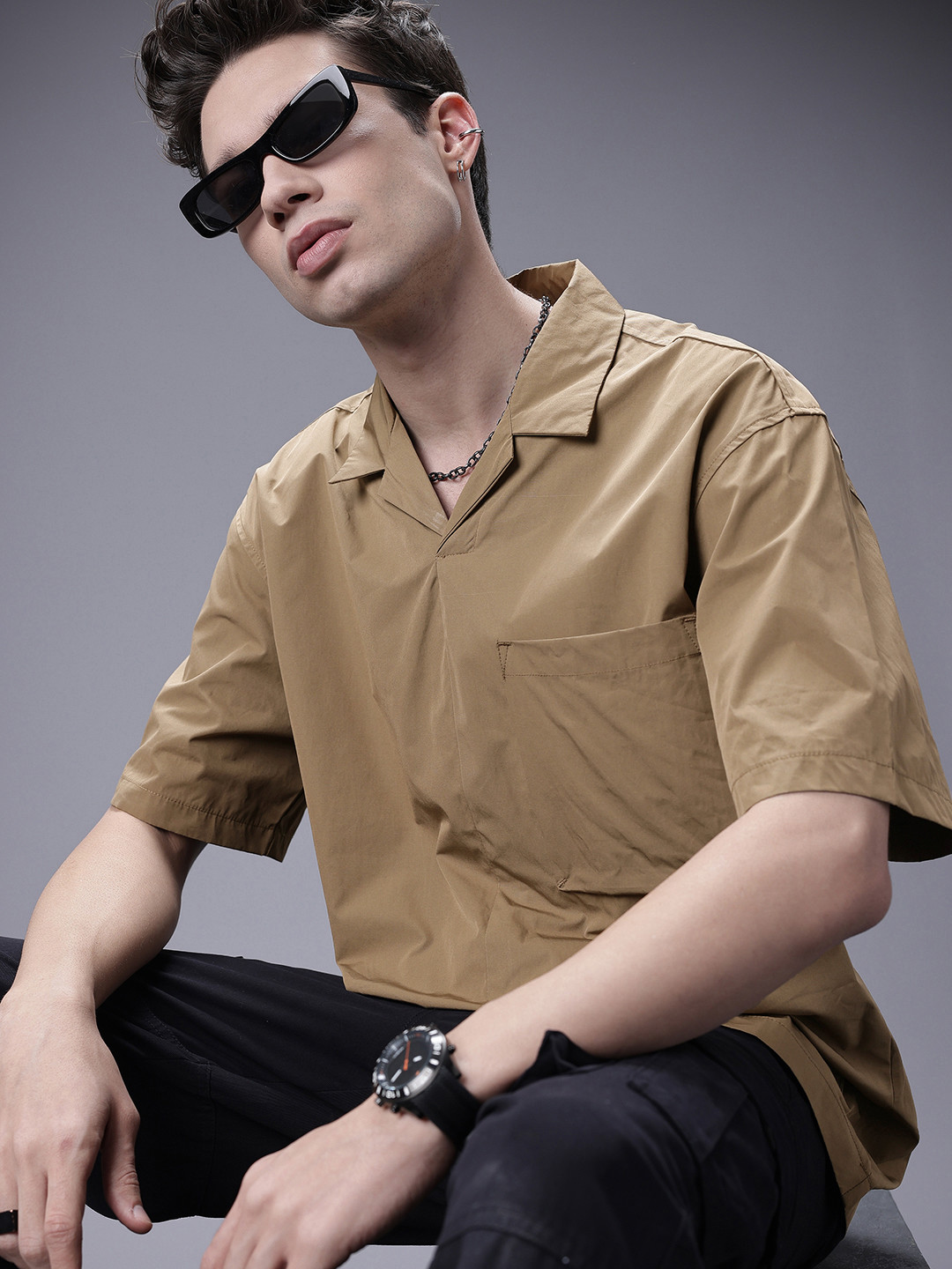SOKO STREET Pure Cotton Relaxed Fit Shirt