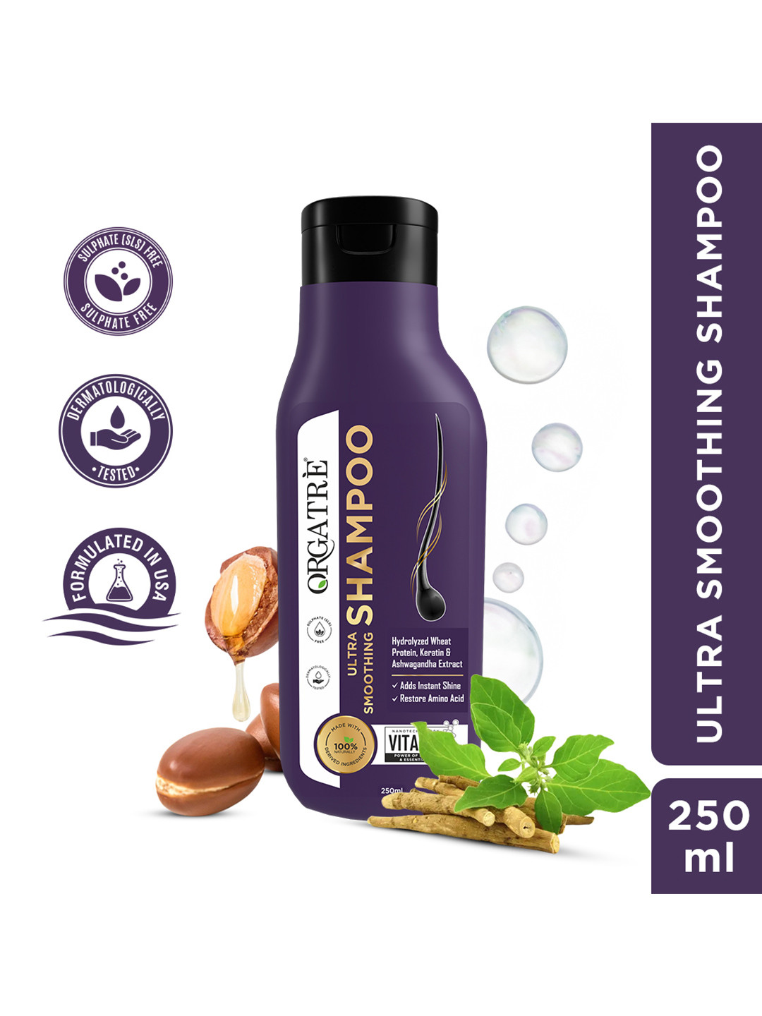 Orgatre Ultra Smoothing Shampoo With Olive Oil 250ML