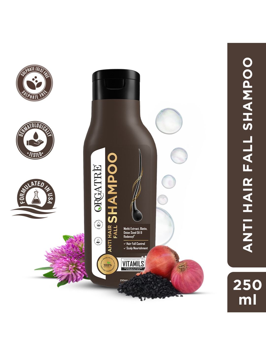 Orgatre Anti Hair Fall Shampoo With Onion Seed Oil 250ML