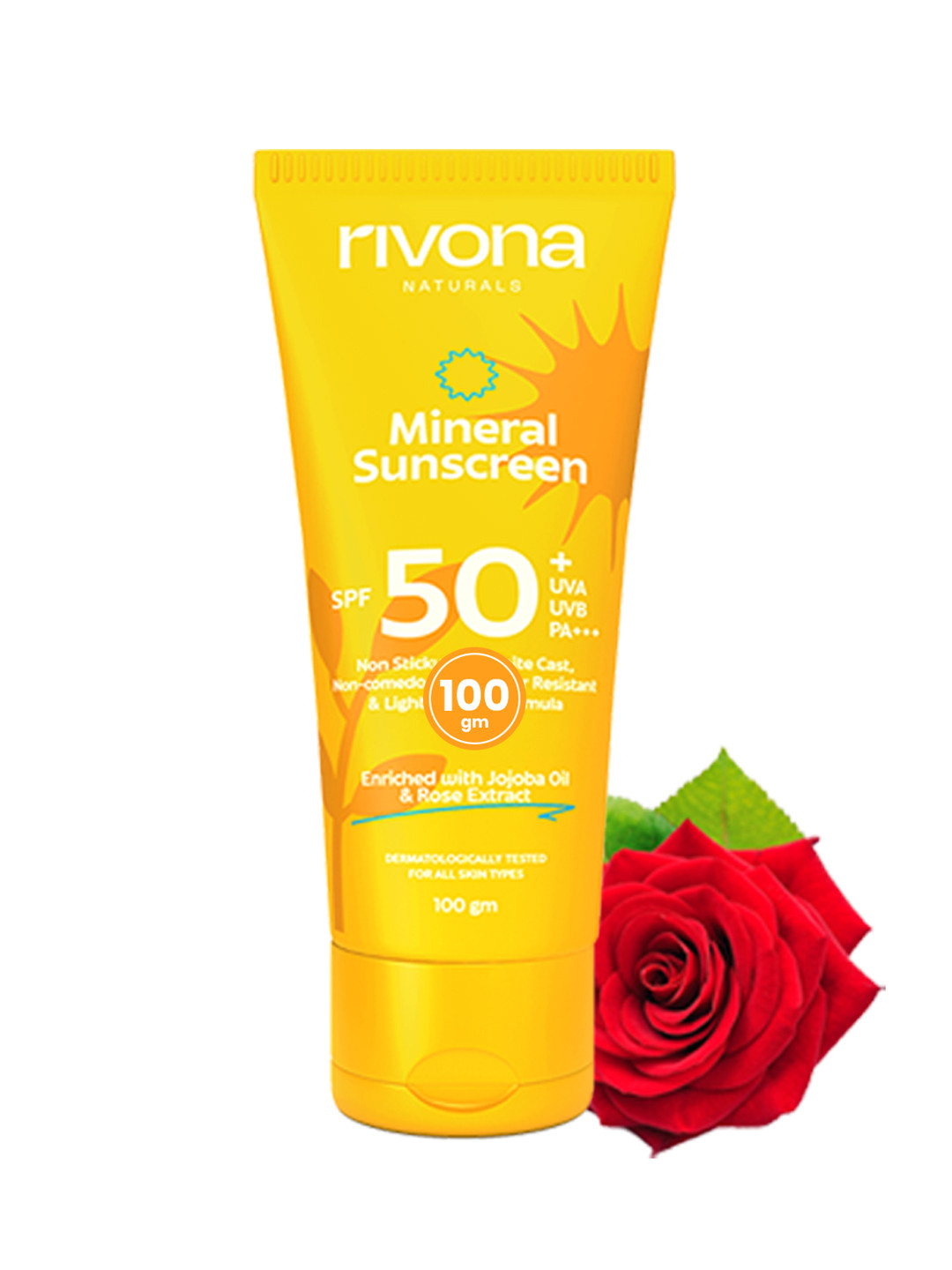 Rivona Naturals Mineral Sunscreen With SPF 50  PA +++ -100g