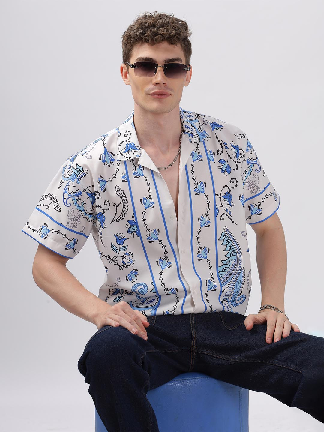 Vestirio Men Relaxed Collar Ethnic Motifs Casual Shirt