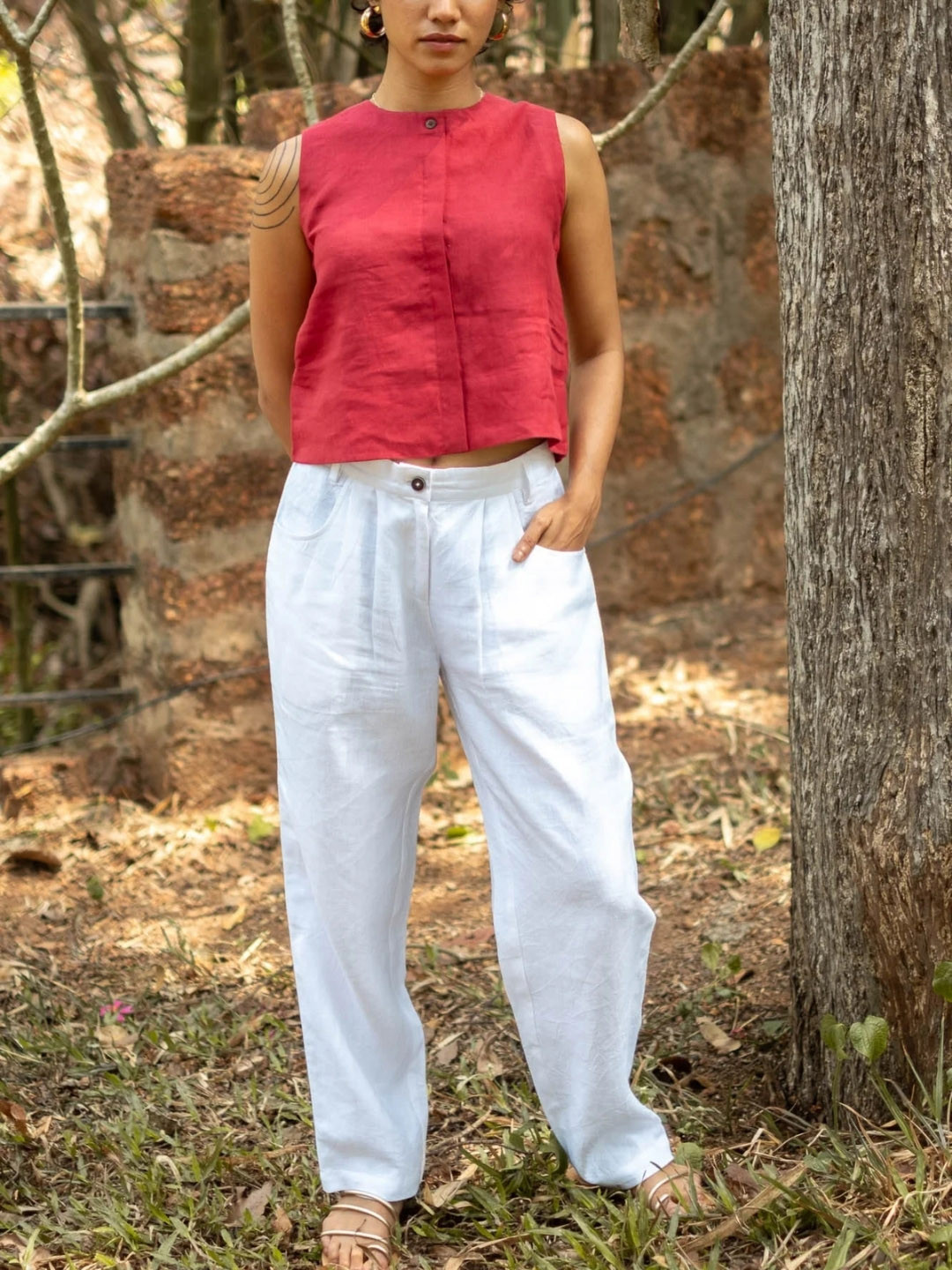 Creatures of Habit Women Linen Baggy Pants