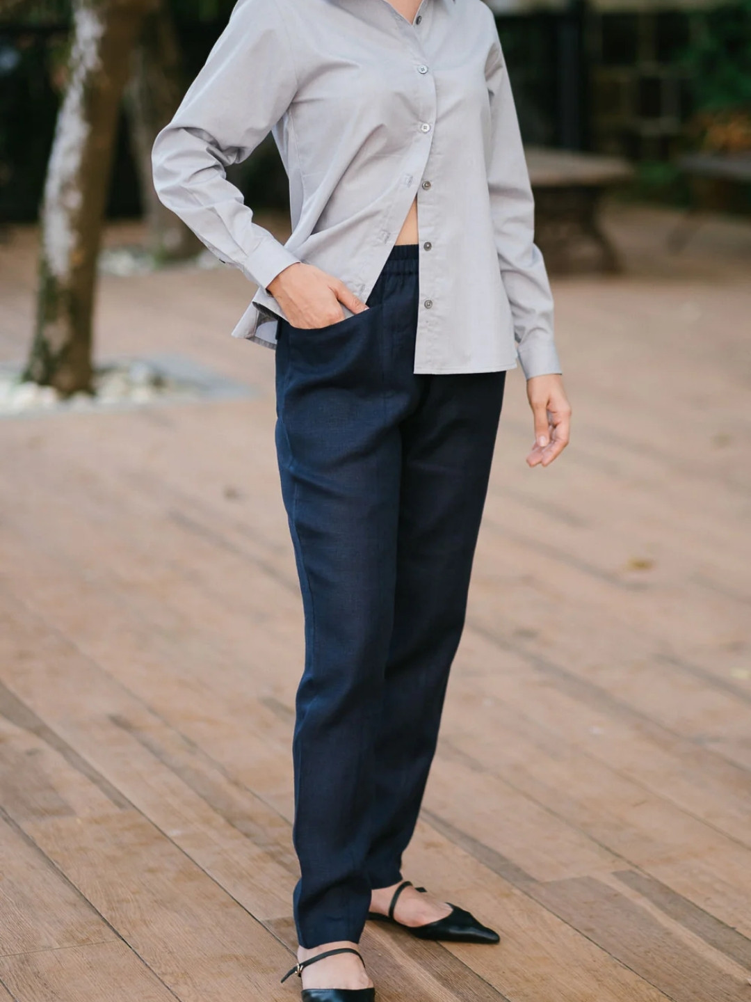 Creatures of Habit Women Linen Easy Pants