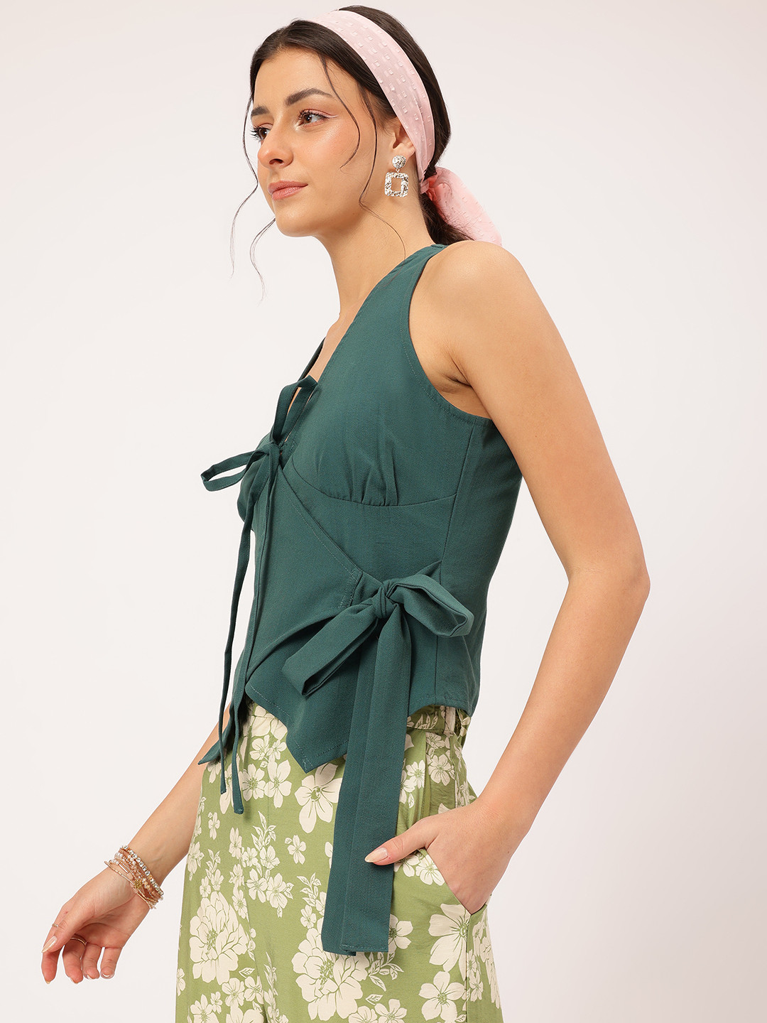 DressBerry Bow Asymmetric Wrap Top