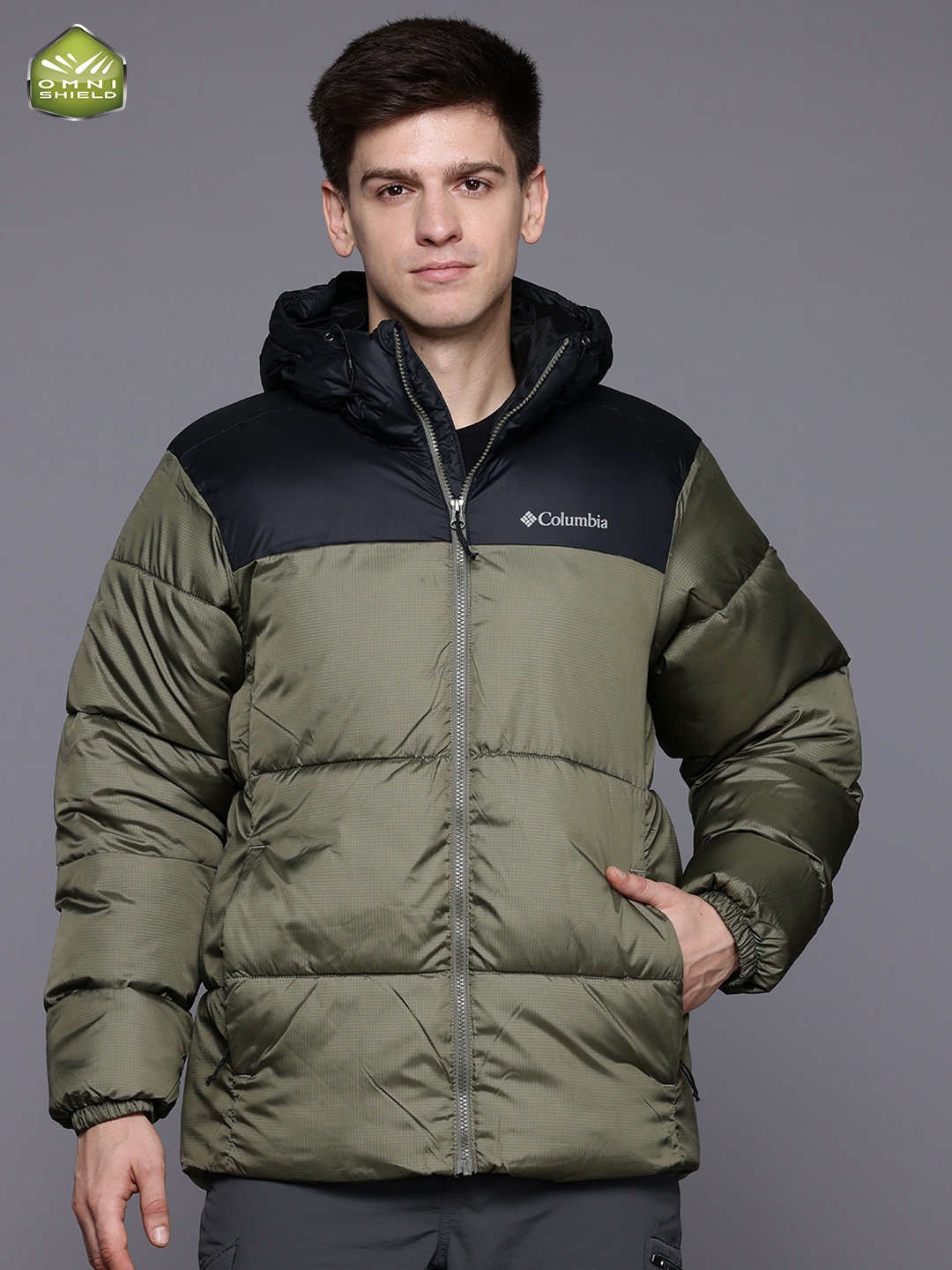 Buy Columbia Men Puffect II Hooded Colourblocked Insulator Outdoor Puffer Jacket Jackets for Men 30447533 Myntra