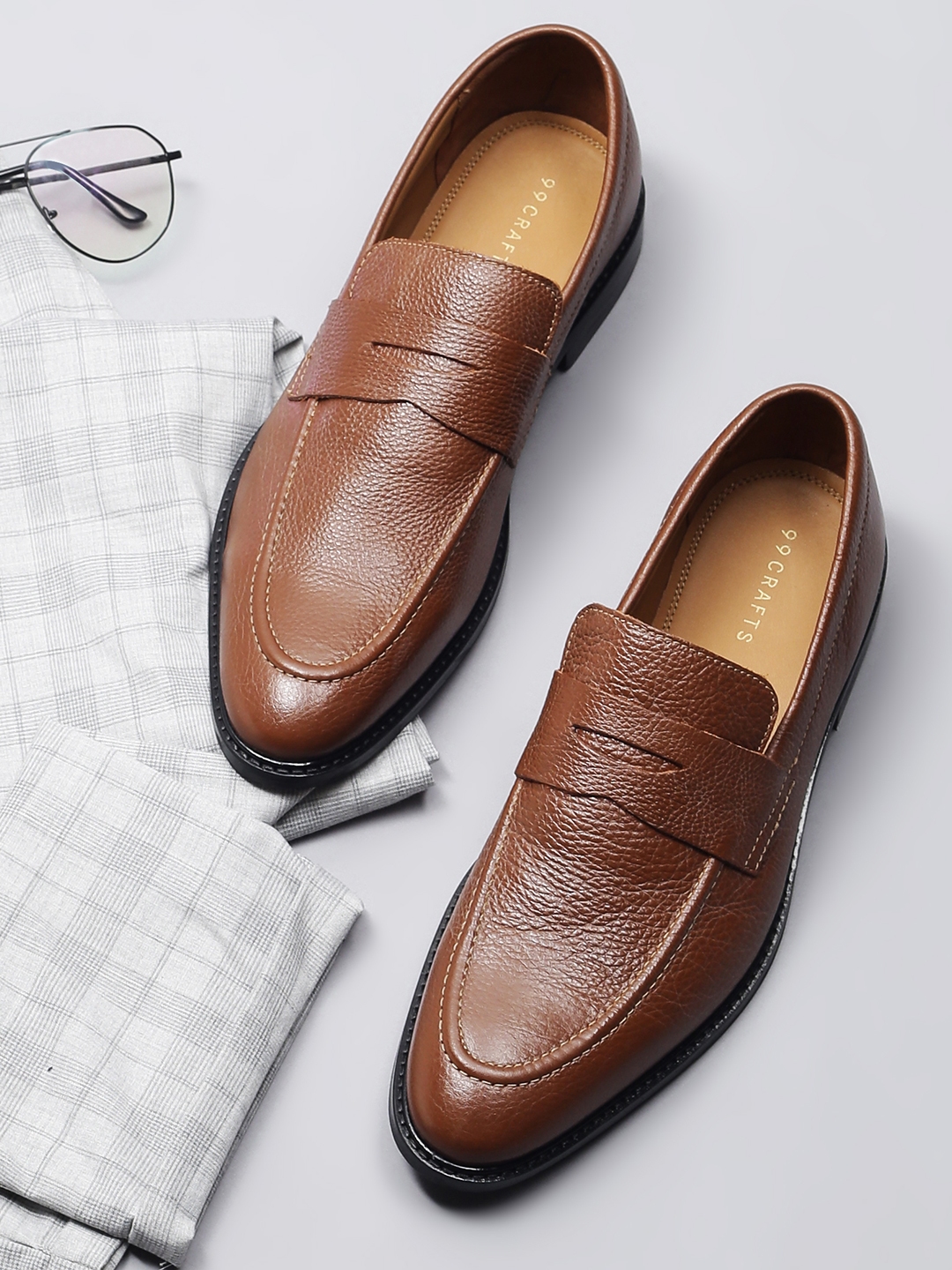 Buy 99CRAFTS Men Leather Formal Slip On Shoes Formal Shoes for Men 30448286 Myntra