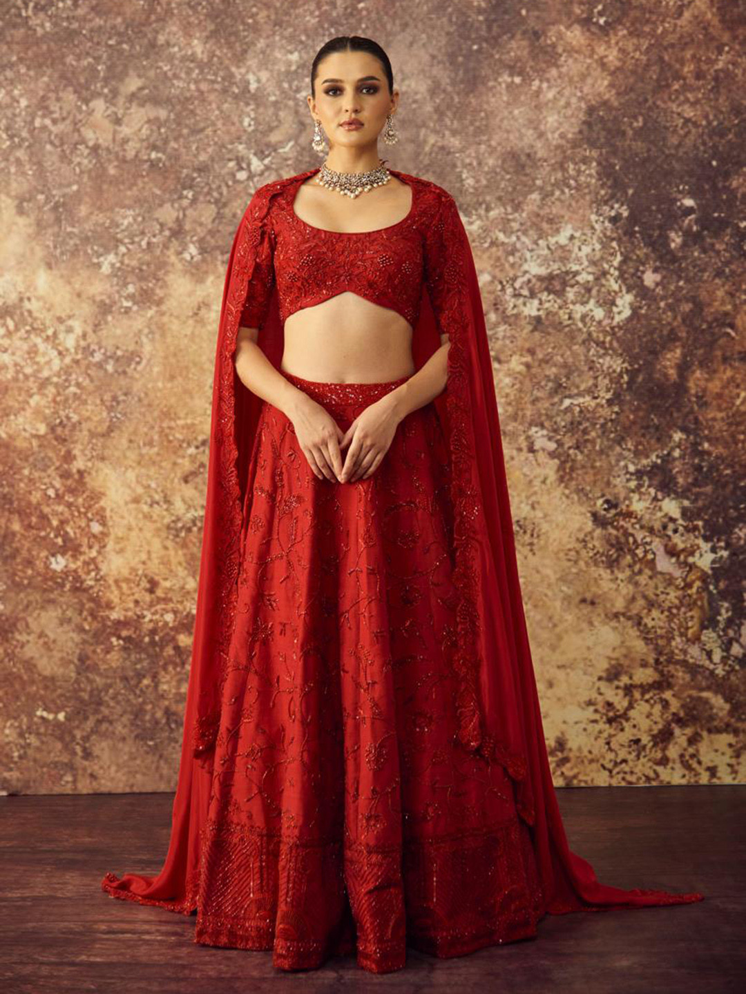 Geethika kanumilli Embroidered Ready to Wear Lehenga & Blouse With Dupatta