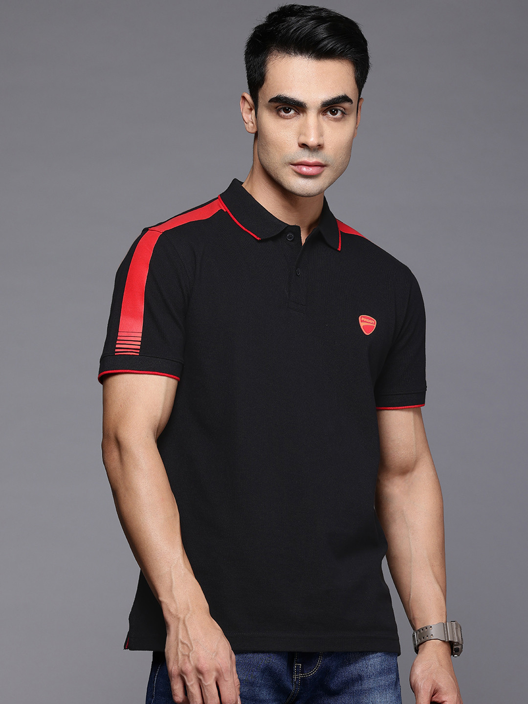 Ducati Polo Collar Pure Cotton T-shirt