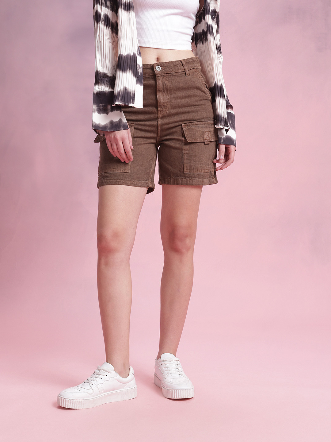 DressBerry X fwd Women Mid Rise Cargo Shorts