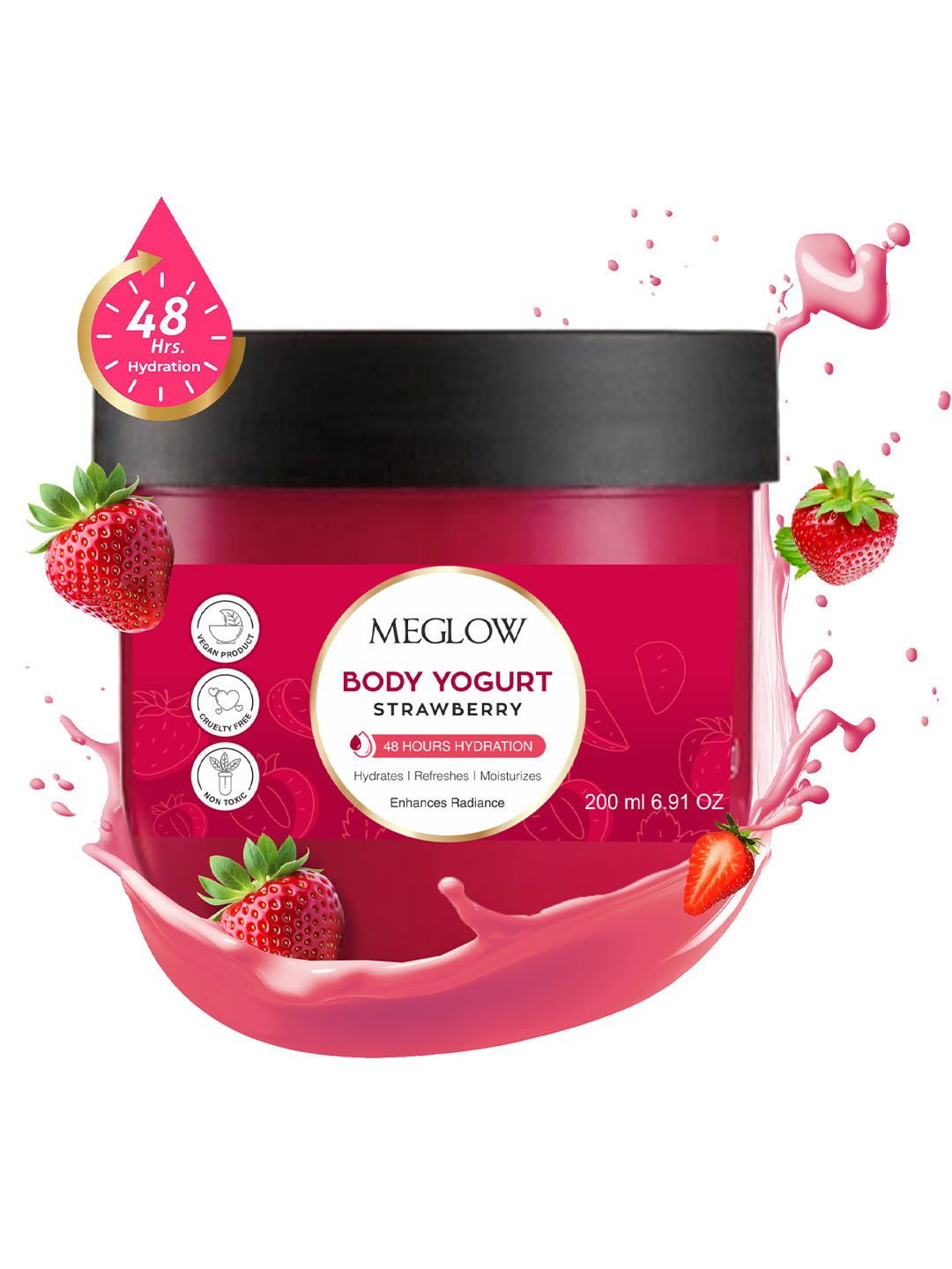 MEGLOW Body Yogurt 200ml - Strawberry