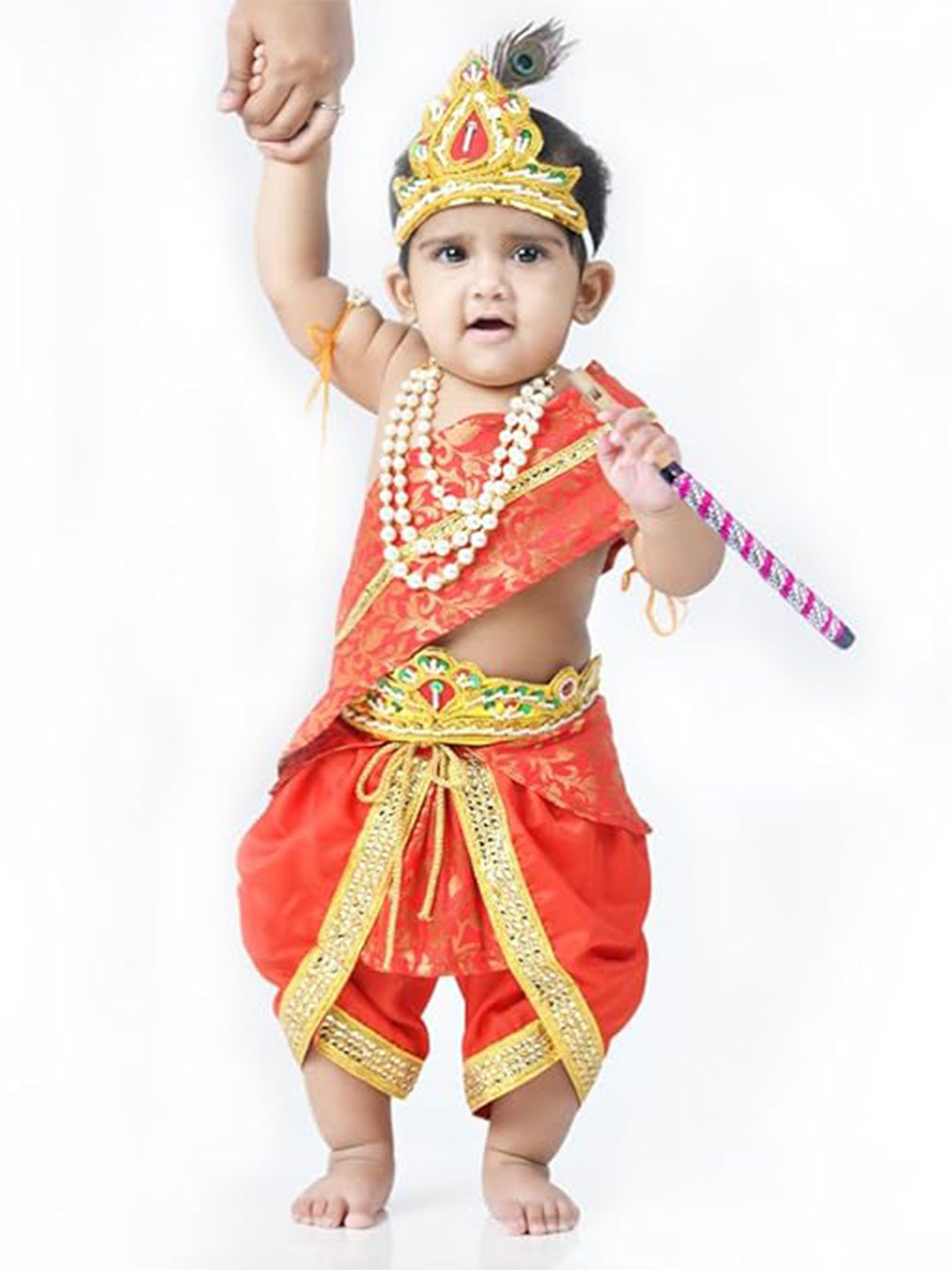 itsmycostume Boys Krishna Dress Costume Set with Accessories