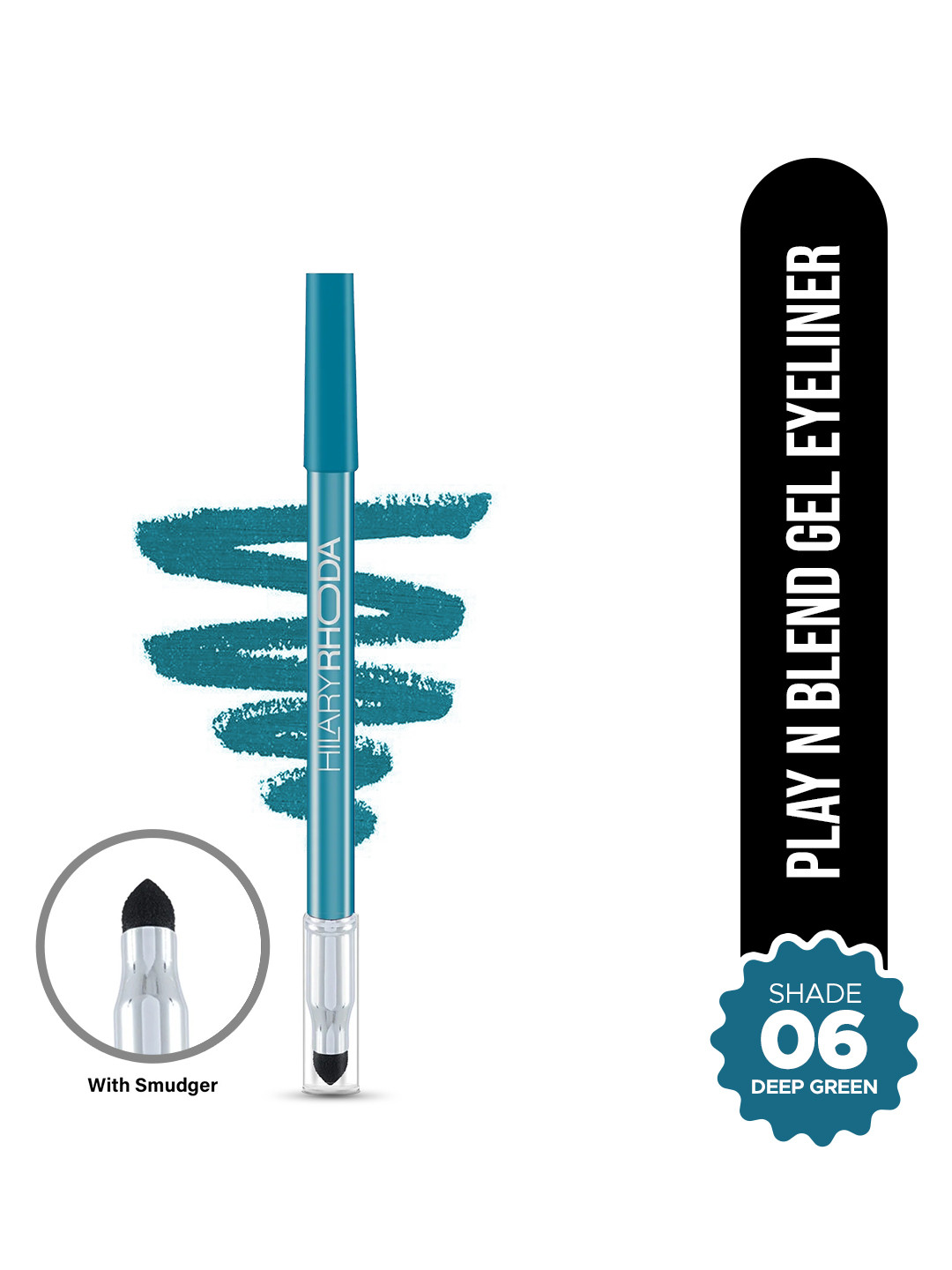 Hilary Rhoda Play n Blend Highly Pigmented Gel Pencil Eyeliner 1.5g - Deep Green 06
