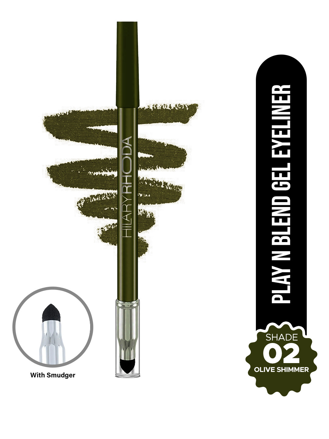 Hilary Rhoda Play n Blend Highly Pigmented Gel Pencil Eyeliner 1.5g - Olive Shimmer 02