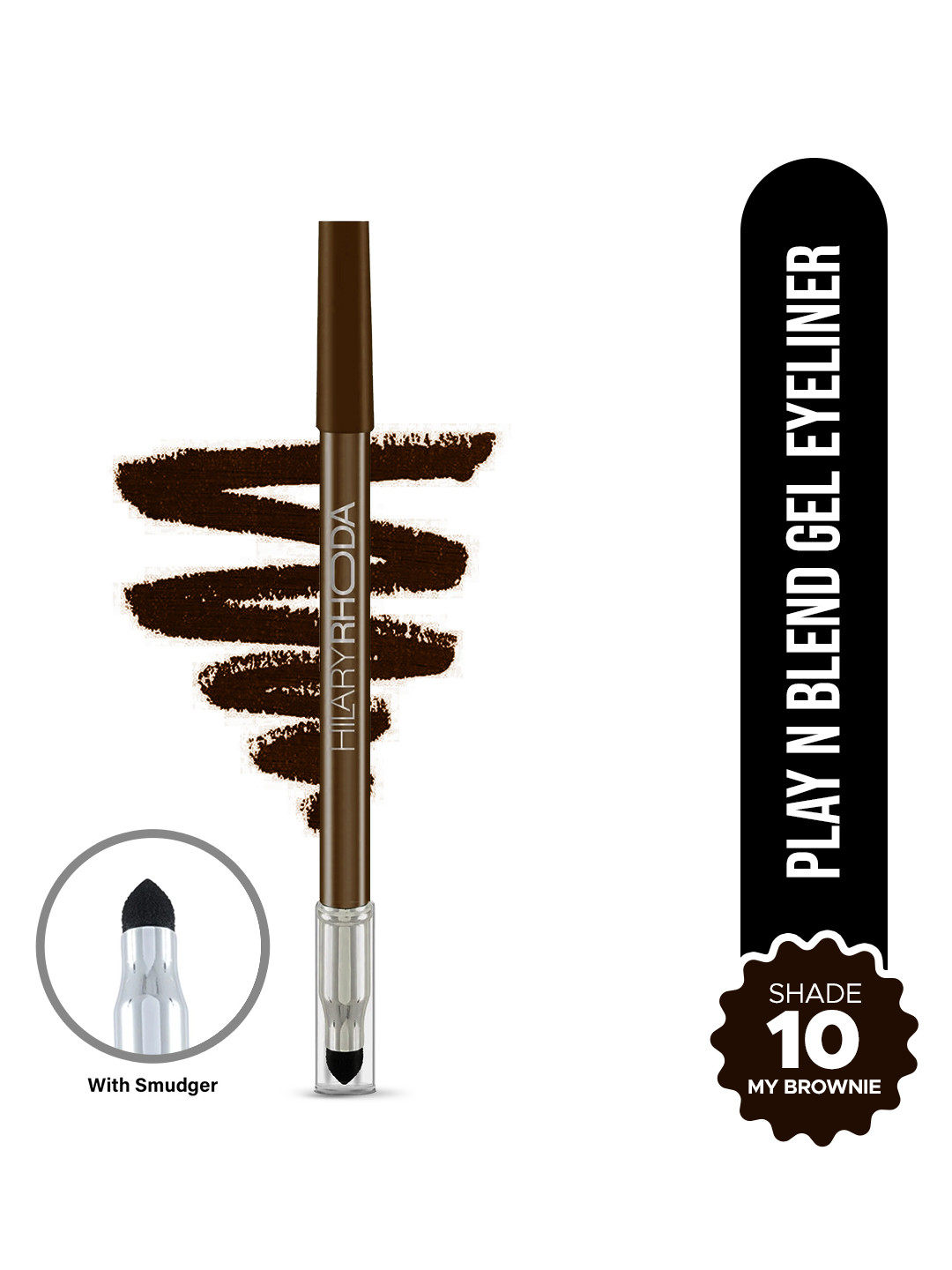 Hilary Rhoda Play n Blend Highly Pigmented Gel Pencil Eyeliner 1.5g - My Brownie 10