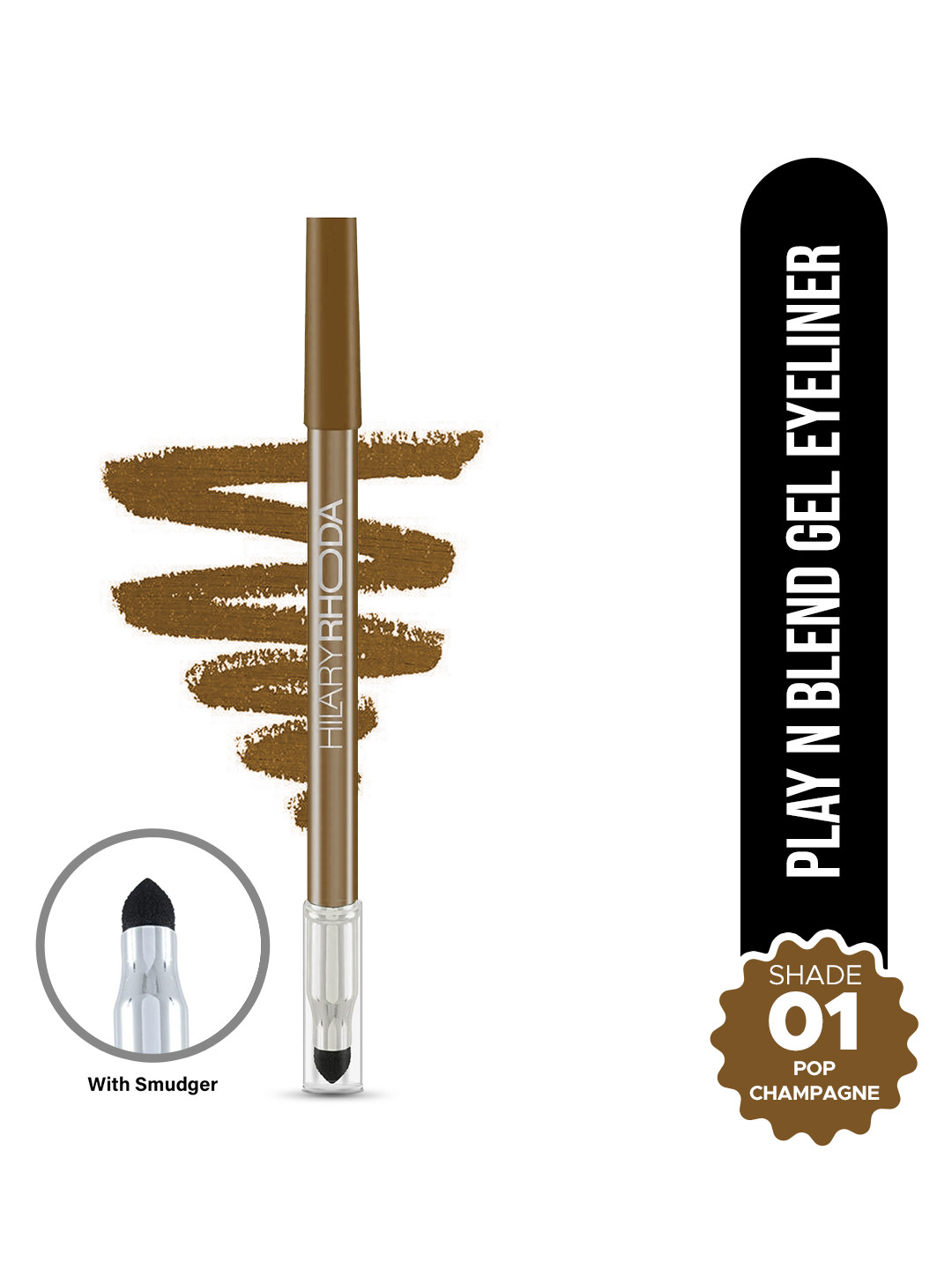 Hilary Rhoda Play n Blend Highly Pigmented Gel Pencil Eyeliner 1.5g - Pop Champagne 01