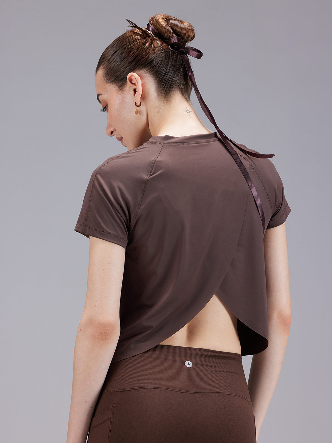 Cava Brown Overlap Tee