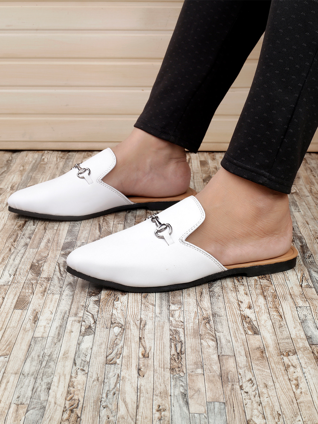 Bxxy Women Pointed Toe Mules Casual Shoes With Buckles