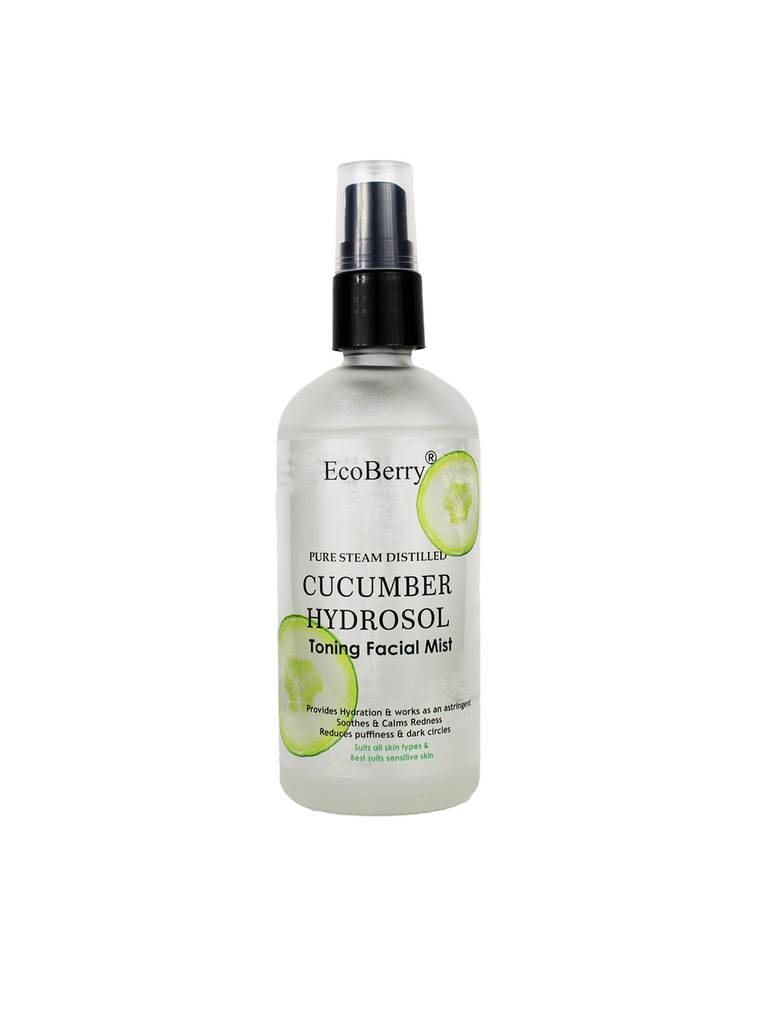 EcoBerry Pure Steam Distilled Cucumber Hydrosol Toning Facial Mist - 100ml