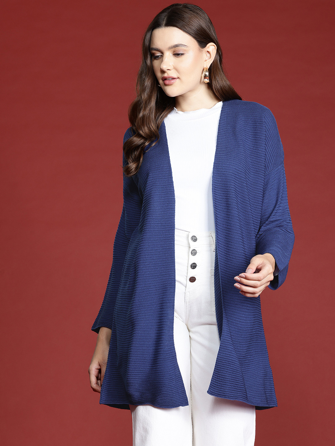 all about you Ribbed Longline Cardigan