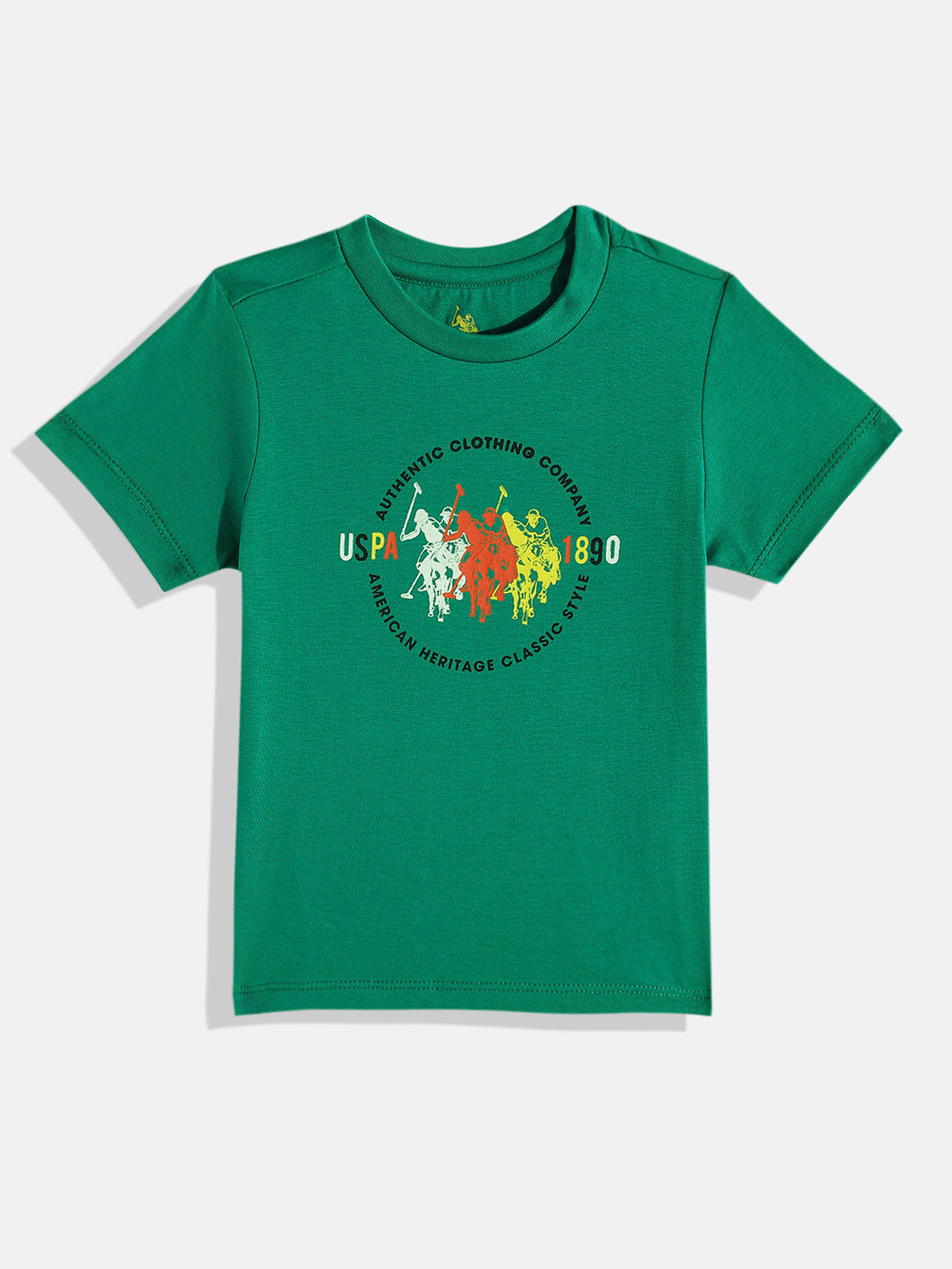 U.S. Polo Assn. Kids Boys Sports Printed Pure Cotton T-shirt