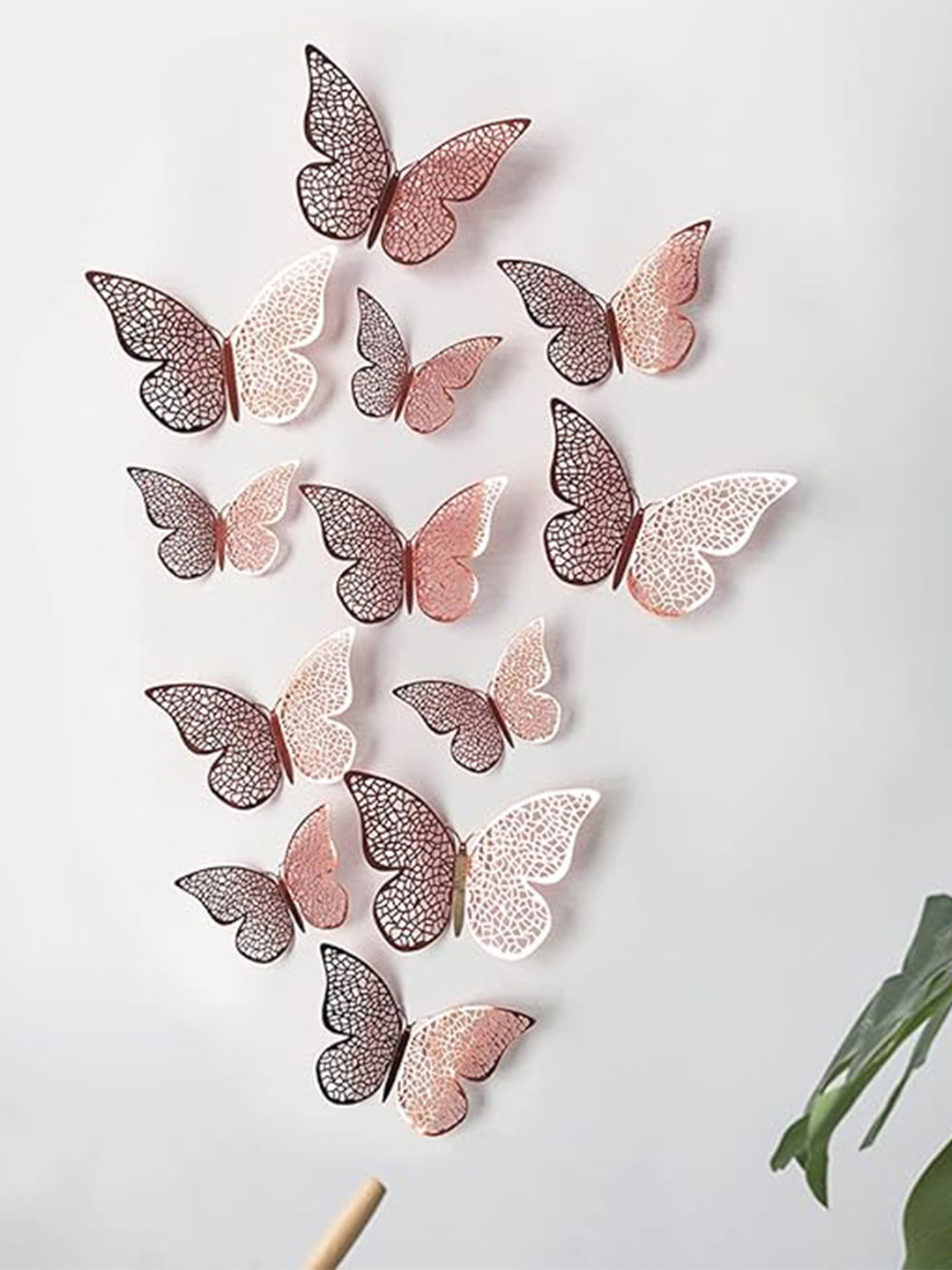 Art Street Butterfly Plastic Matte Sticking Hall Abstract Wall Decor-3In
