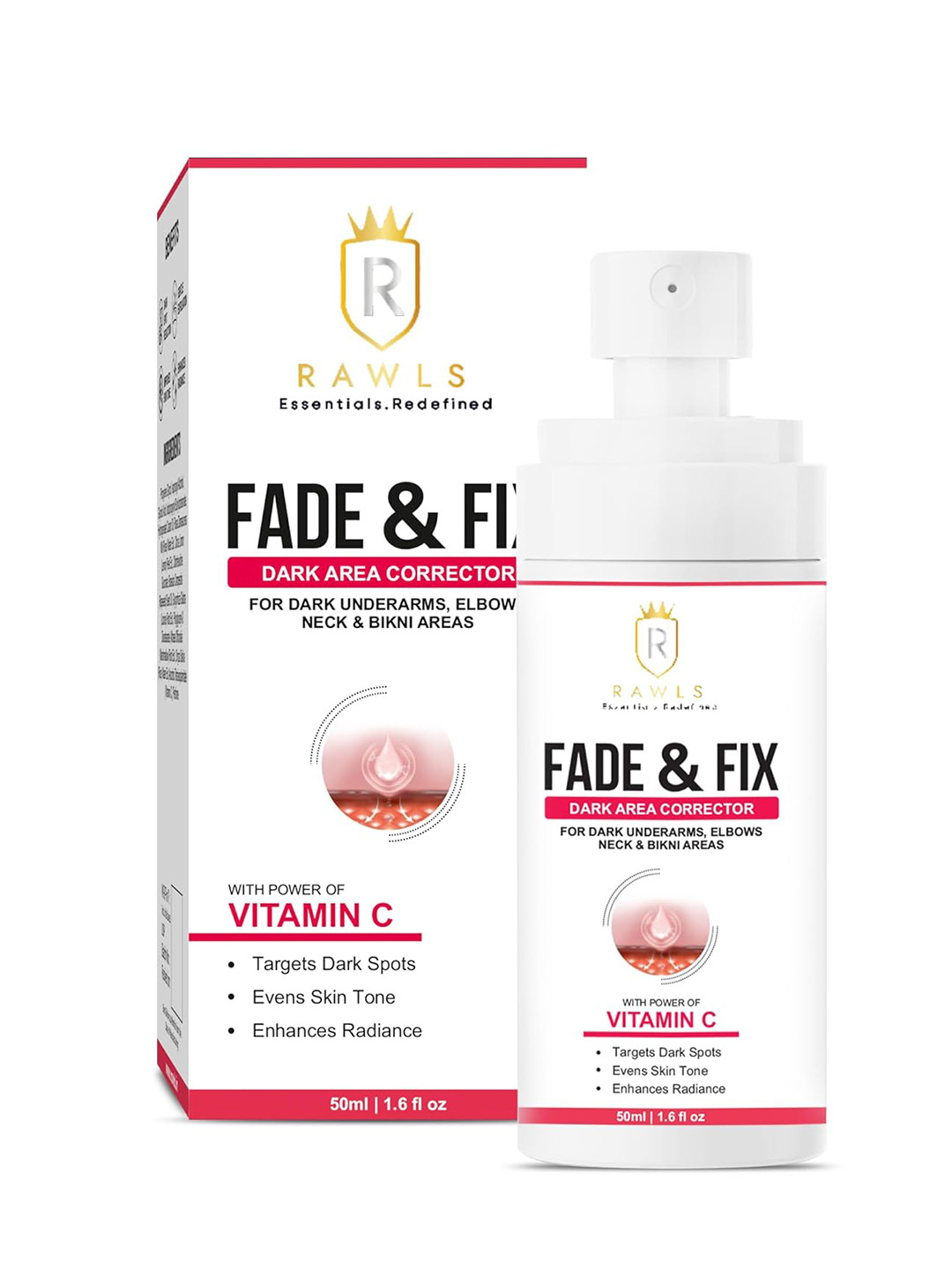 RAWLS Fade & Fix Dark Area Corrector Spray With Vitamin C - 50ml