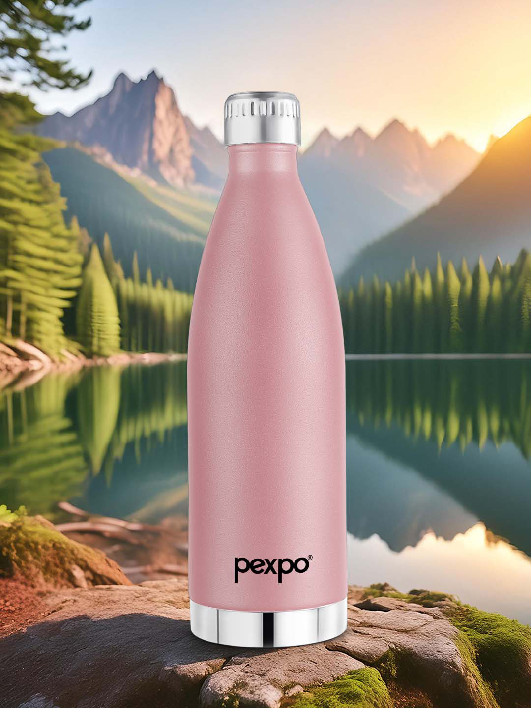 Pexpo Exteme Rosy Brown Thermosteel ISI Certified Hot & Cold Flask Water Bottle 830ml