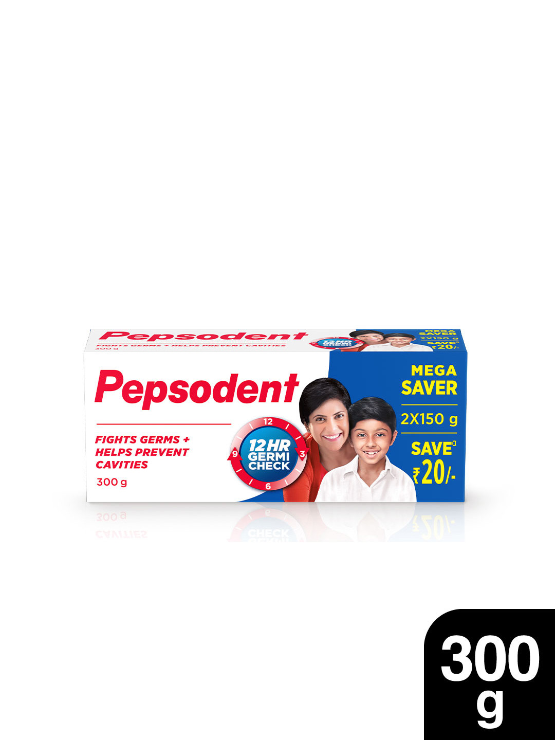 Pepsodent Set Of 2 Germicheck Anti Cavity Mint Flavour Toothpaste - 150g Each