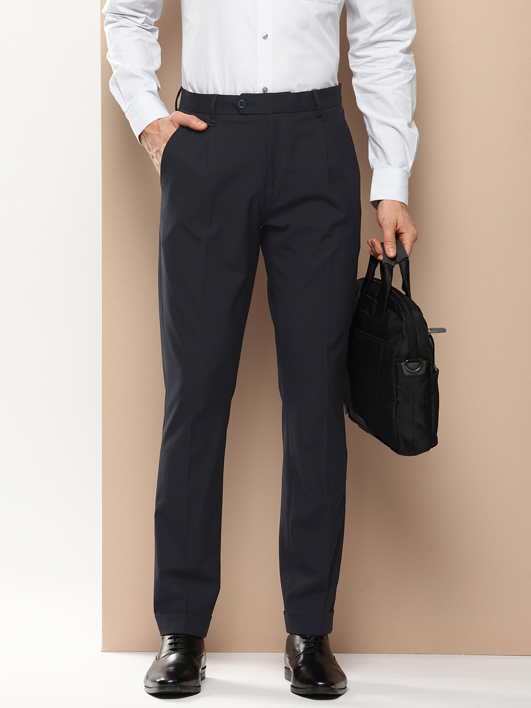 INVICTUS Men Bi Stretch- 4 Way Stretch- Extra Comfort Slim Fit Trousers