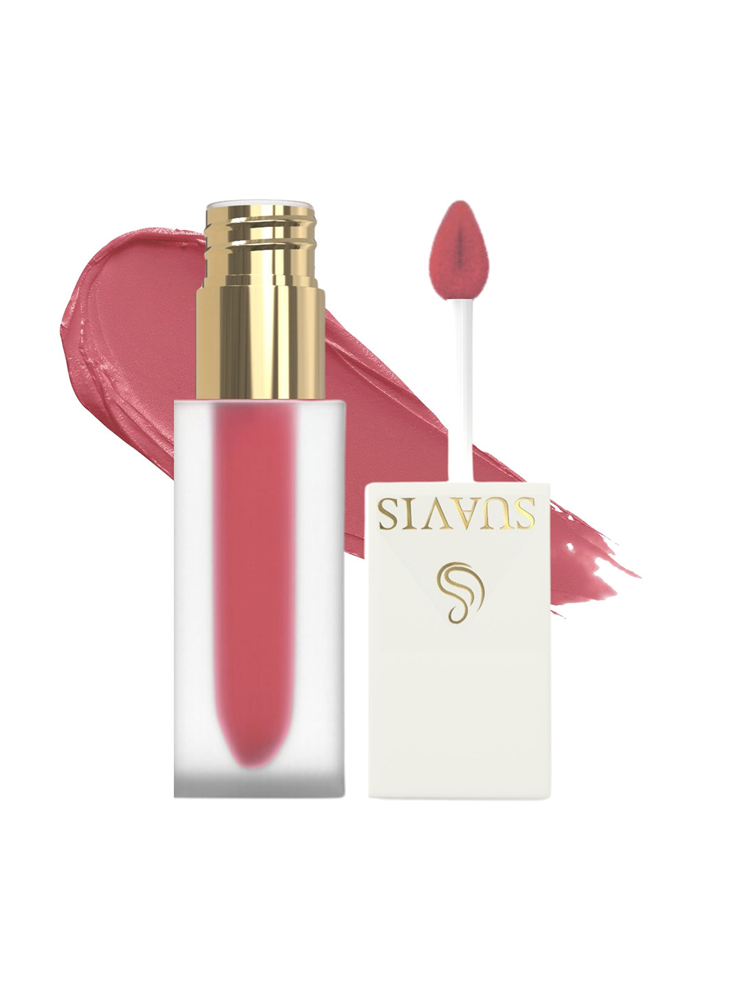 SUAVIS Liquid Matte Lightweight Lipstick With Vitamin E 5ml - Nude Pop 201