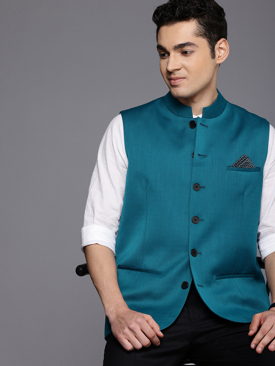 Theme Regular Fit Nehru Jacket