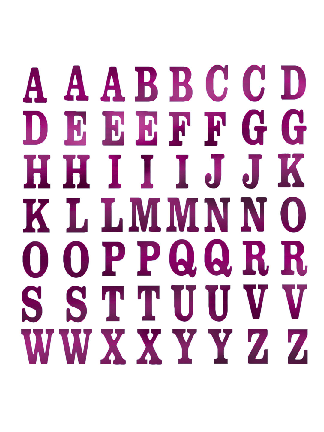 Comet Busters Pink & White Printed Self-Adhesive Alphabet Wall Sticker