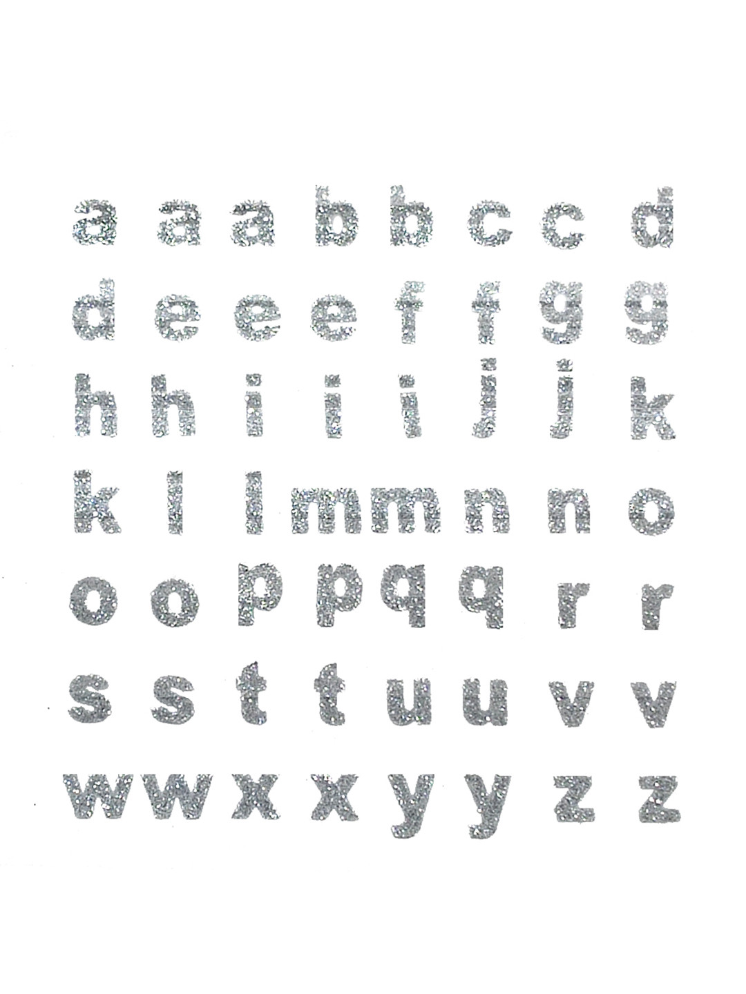 Comet Busters Silver Toned Printed Self-Adhesive Alphabet Wall Sticker