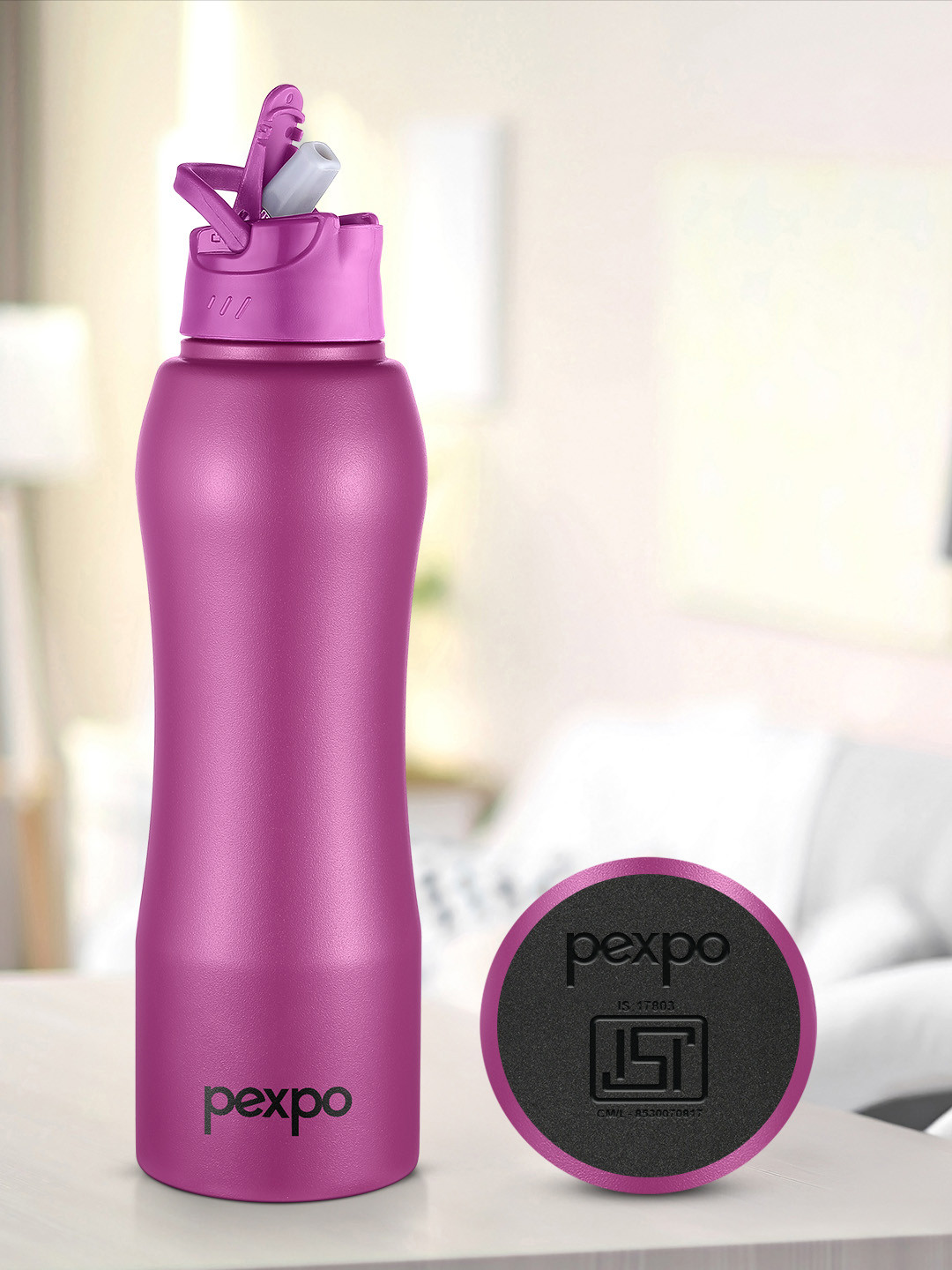Pexpo Belly Purple Stainless Steel Spill Proof Sipper - 750ml