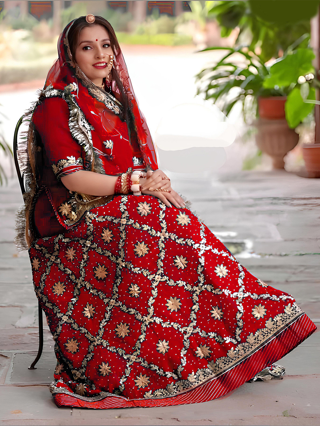 ANJANI TEXTILE Embroidered Zari Semi-Stitched Lehenga & Unstitched Blouse With Dupatta