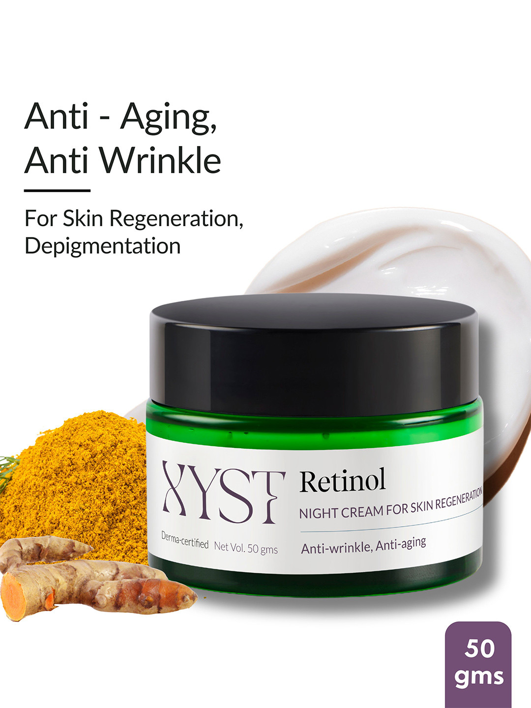Xyst Retinol Anti-Aging Night Cream for Fine Lines & Wrinkles - 50g