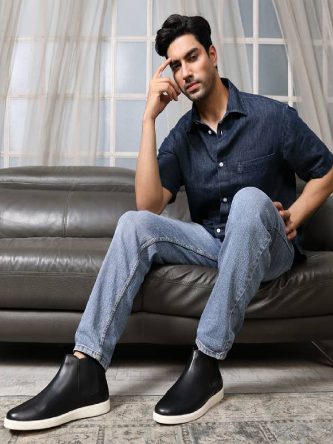 THOMAS CRICK Men Leather Chelsea Boot