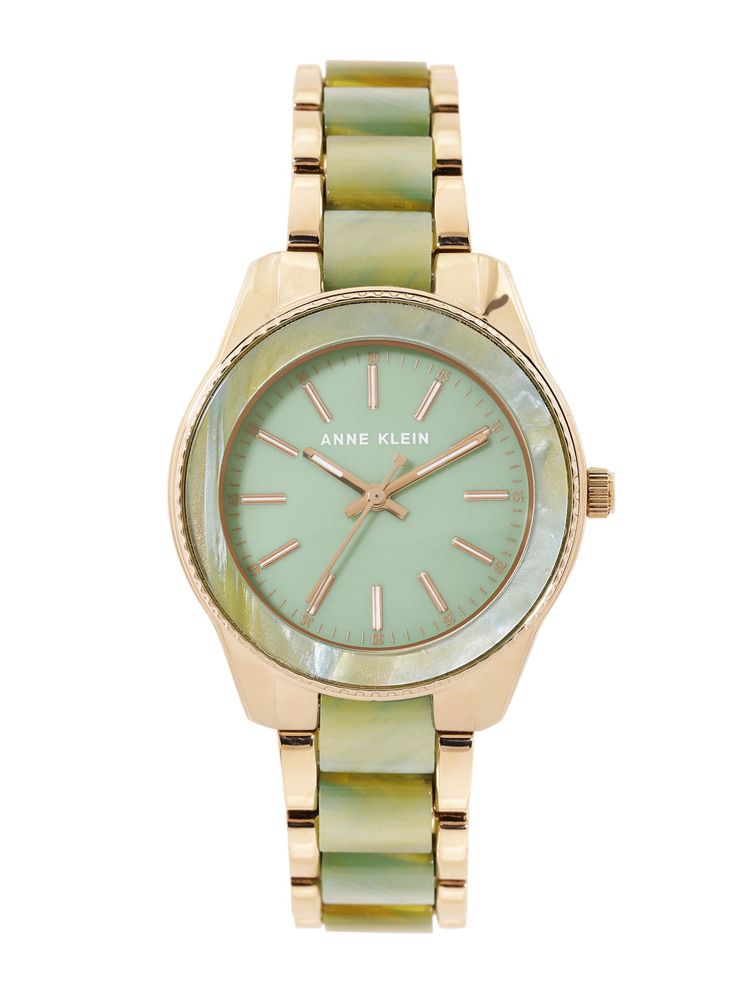 ANNE KLEIN Women Bracelet Style Analogue Watch AK3214GMRG-Green