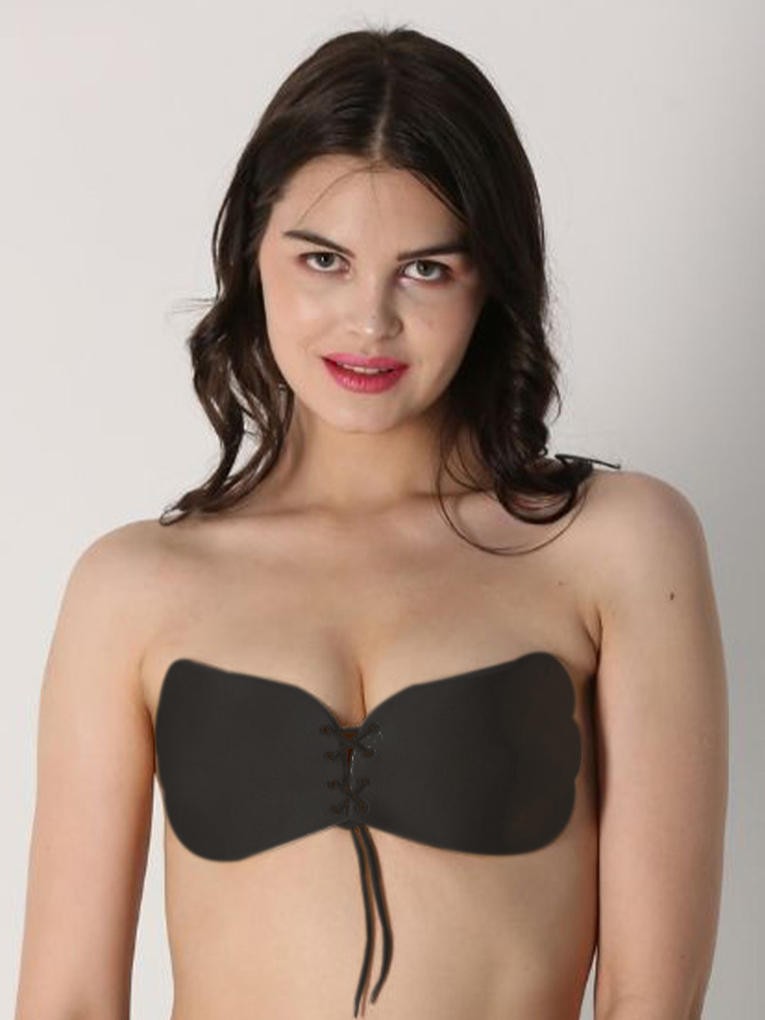 Cheekee Black Strapless Butterfly Push-Up Padded Bra
