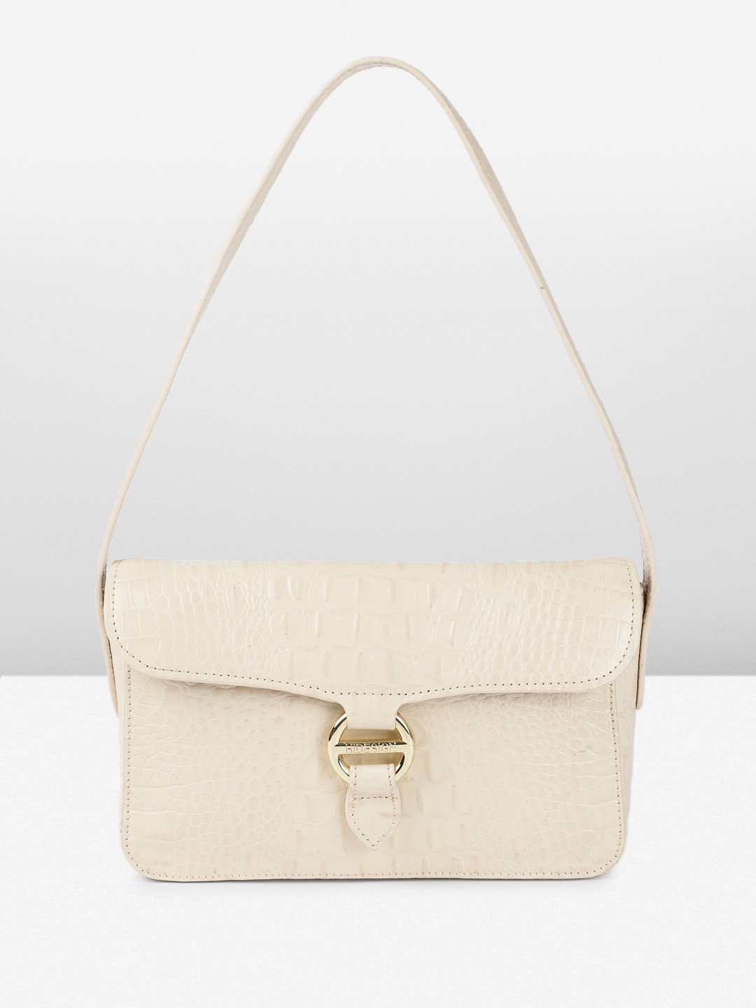 Hidesign Beluchi Animal Textured Leather Structured Shoulder Bag