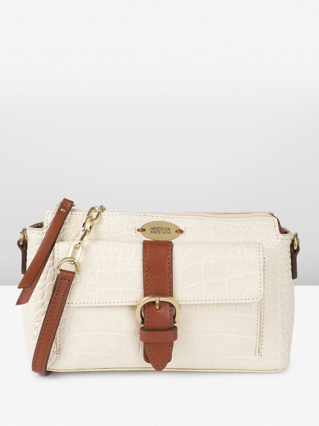 Hidesign Ee Eliza Animal Textured Leather Structured Sling Bag