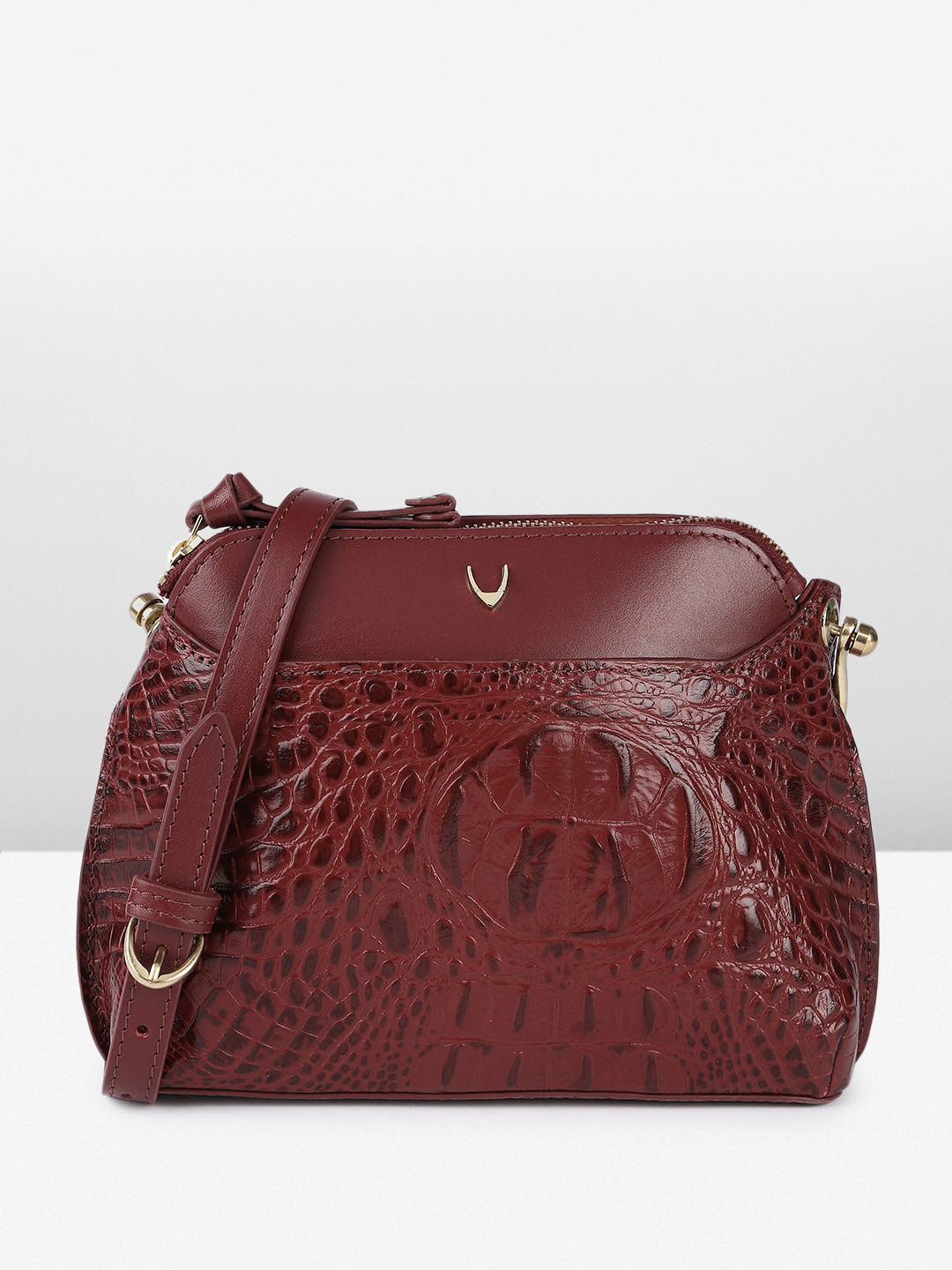 Hidesign Kelly Textured Animal Print Sling Bag