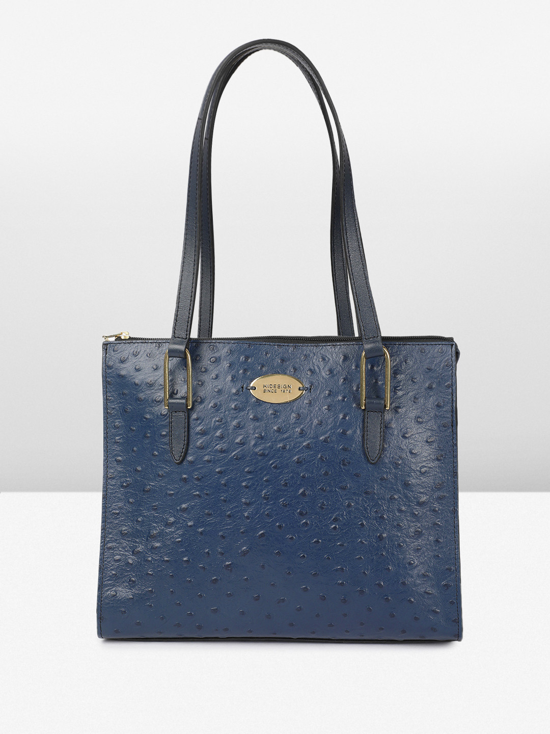 Hidesign Textured Leather Morocco Structured Shoulder Bag