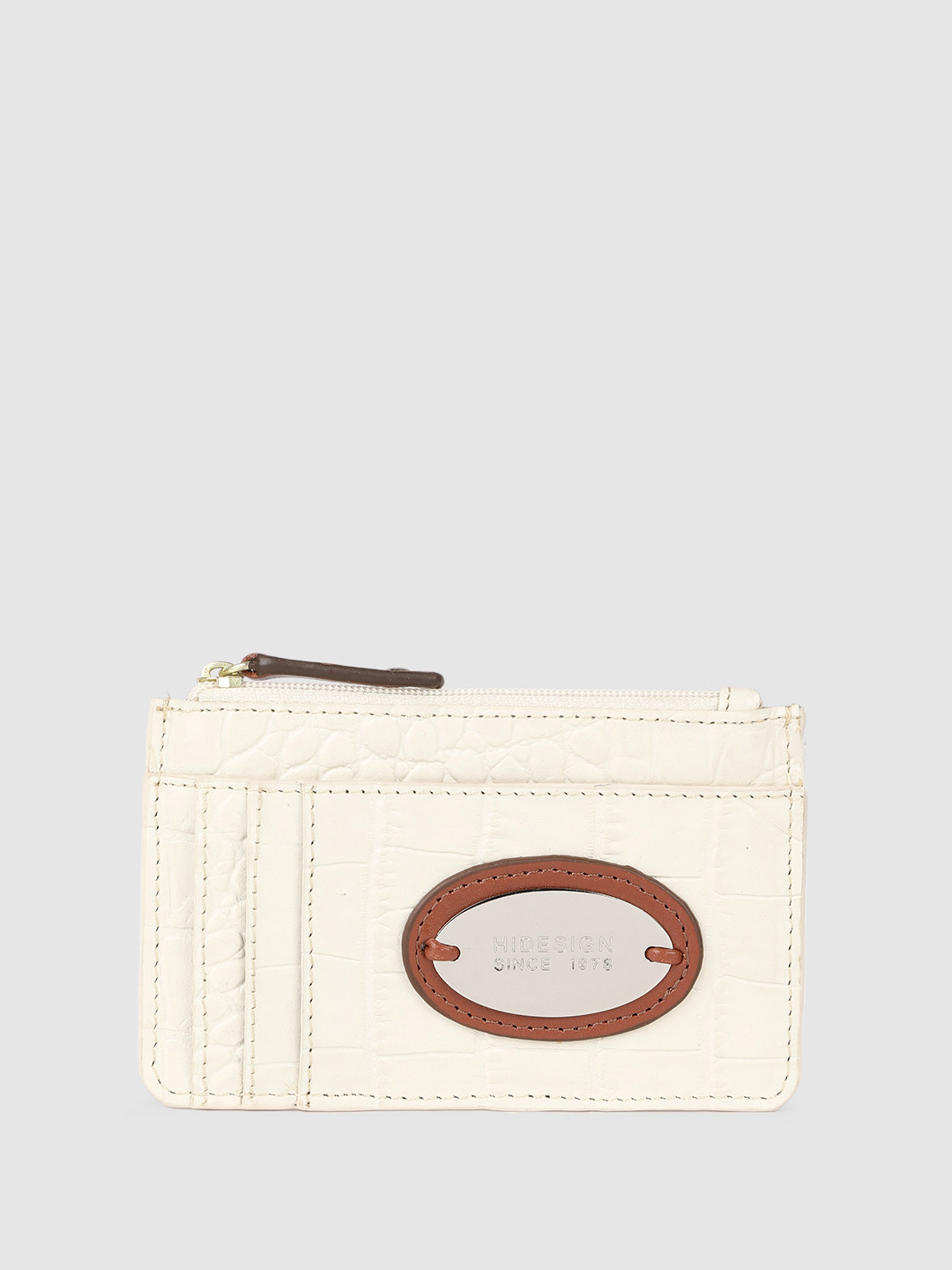 Hidesign Women DINAH Croc Textured Leather Card Holder